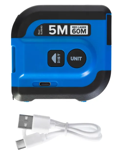 a képen:  Ermenrich Reel SLR640 lézeres mérőszalag,  6