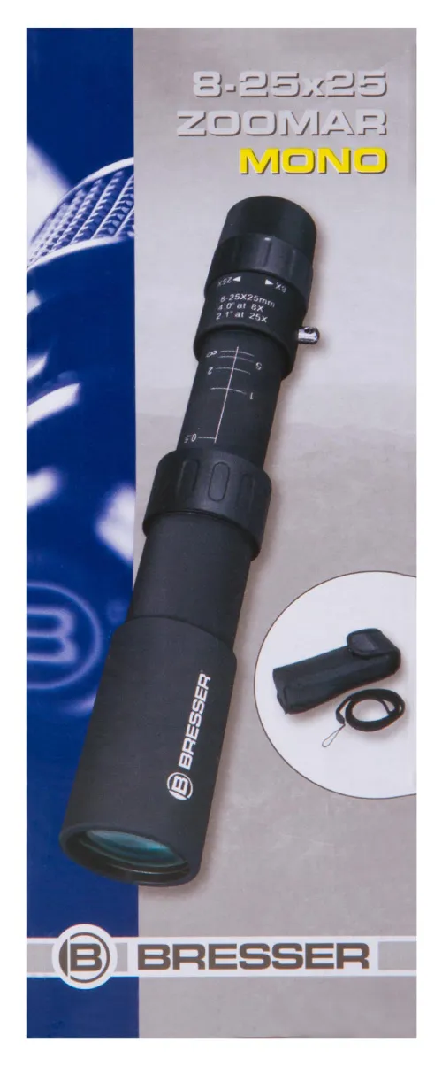 a fényképen:  Bresser Zoomar 8–25x25 egyszemes távcső,  8