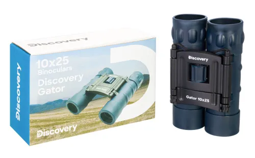 a fényképen:  Levenhuk Discovery Gator 10x25 kétszemes távcső,  12