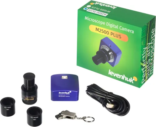 a fényképen:  Levenhuk M2500 PLUS digitális mikroszkópkamera,  2