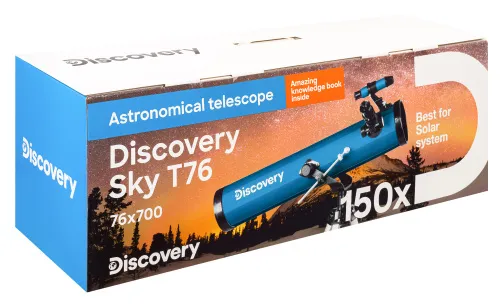 a fényképen:  Levenhuk Discovery Sky T76 teleszkóp könyvvel,  15