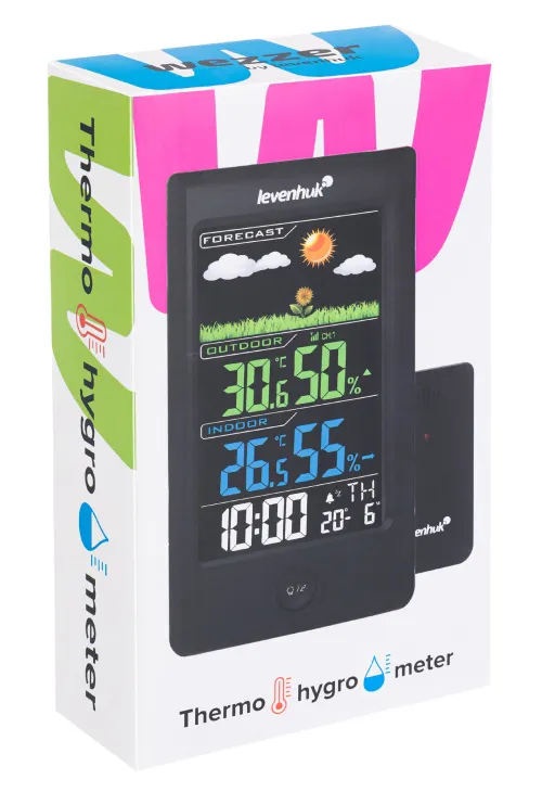 a fotón:  Levenhuk Wezzer Teo TH40 hőmérséklet- és páratartalom-mérő,  9