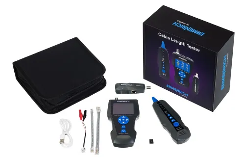 a fényképen:  Ermenrich NetGeeks NL80 kábelhossz tesztelő,  2