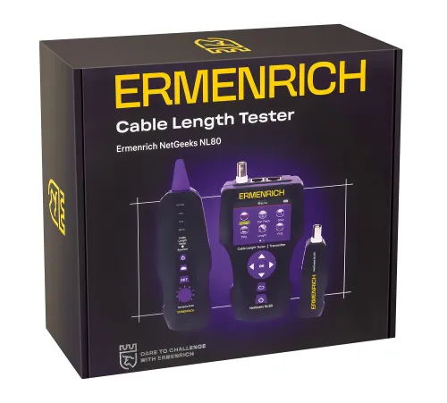 a fényképen:  Ermenrich NetGeeks NL80 kábelhossz tesztelő,  10