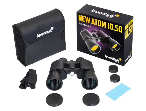 a fényképen:  Levenhuk New Atom 10x50 kétszemes távcső,  4