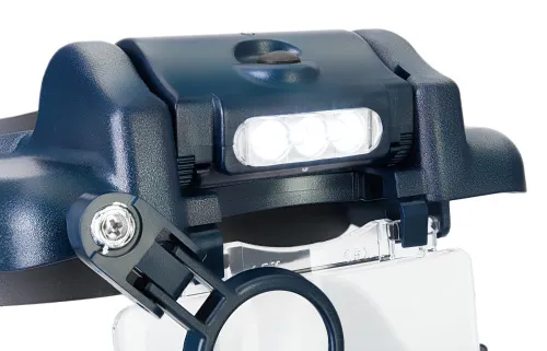 a fényképen:  Levenhuk Discovery Crafts DHR 10 fejre rögzíthető, tölthető nagyító,  9