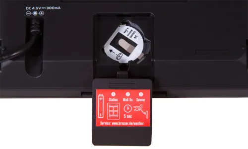 a fényképen:  Bresser 5 az 1-ben színes kijelzős időjárás állomás, fekete,  8