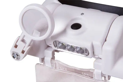 a képen:  Levenhuk Zeno Vizor HR4 fejre rögzíthető, tölthető nagyító,  7