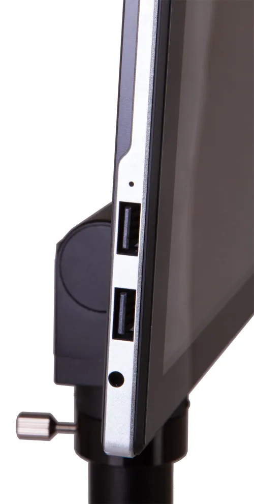 a fényképen:  Levenhuk MED 5M digitális mikroszkóp-kamera 9,4" LCD-kijelzővel,  3