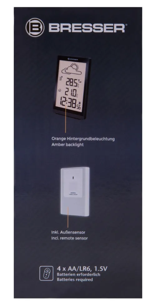 a fotón:  Bresser TemeoTrend ST RC időjárás állomás, fekete,  13