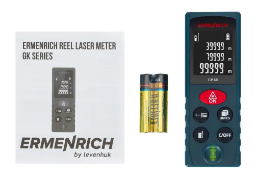 a fényképen:  Ermenrich Reel PLUS GK60 lézeres mérő,  2