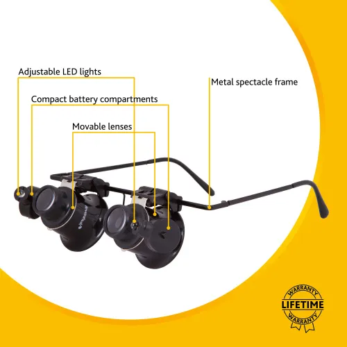 a fotón:  Levenhuk Zeno Vizor G2 nagyítószemüveg,  12