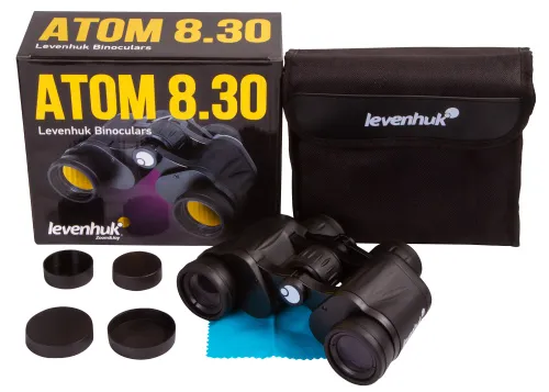 a fényképen:  Levenhuk Atom 8x30 kétszemes távcső,  2