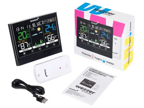 a fotón:  Levenhuk Wezzer Teo TH50 hőmérséklet- és páratartalom-mérő,  2