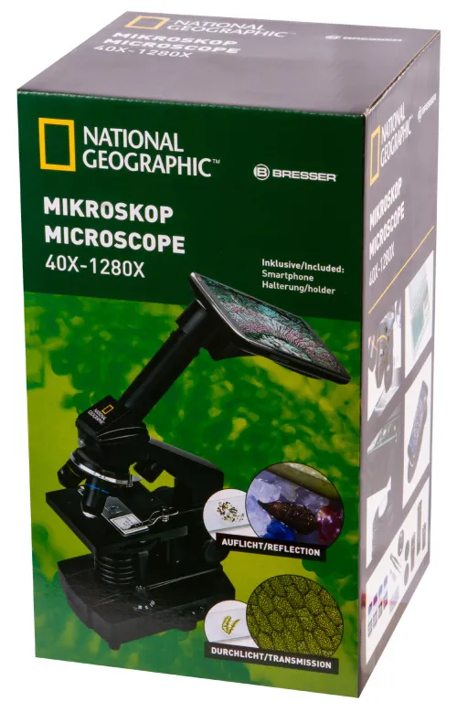 a fotón:  Bresser National Geographic 40x–1280x mikroszkóp okostelefon-adapterrel,  18