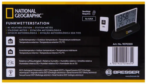 a képen:  Bresser National Geographic időjárás állomás, átlátszó,  12