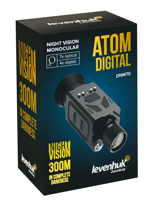 a fotón:  Levenhuk Atom Digital DNM70 éjjellátó egyszemes távcső,  12