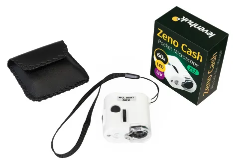 a fényképen:  Levenhuk Zeno Cash ZC2 zsebmikroszkóp,  2