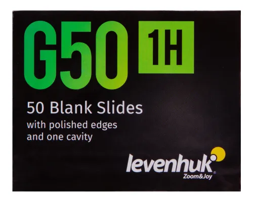 a képen:  Levenhuk G50 1H egy üreges üres tárgylemez (50 darab),  7