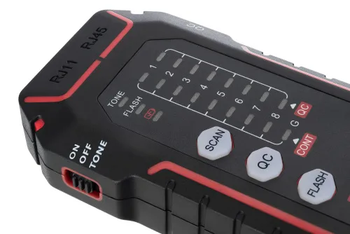 a fényképen:  Ermenrich NetGeeks NP35 hálózati kábeltesztelő,  9