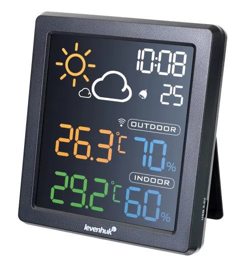 a képen:  Levenhuk Wezzer BASE L80 hőmérséklet- és páratartalom-mérő,  5