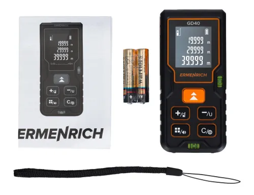 a fotón:  Ermenrich Reel PLUS GD40 lézeres mérő, fekete,  2