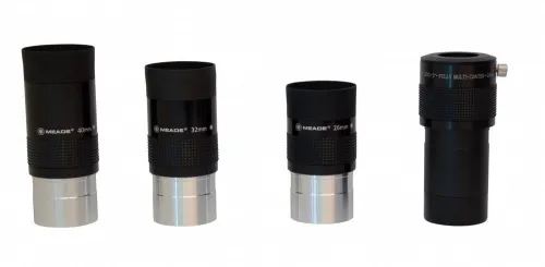 a fényképen:  Meade 4000 sorozatú 2"-os szemlencse- és szűrőkészlet,  4