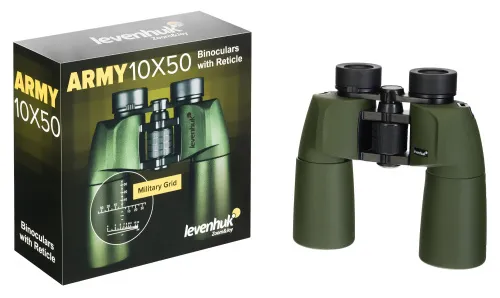 a fotón:  Levenhuk Army 10x50 kétszemes távcső irányzékkal,  6
