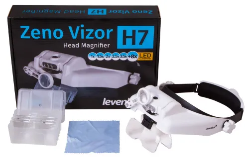 a képen:  Levenhuk Zeno Vizor H7 fejre rögzíthető nagyító,  2