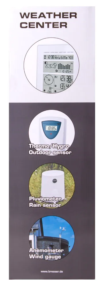 a fotón:  Bresser RC időjárás állomás, fehér,  17