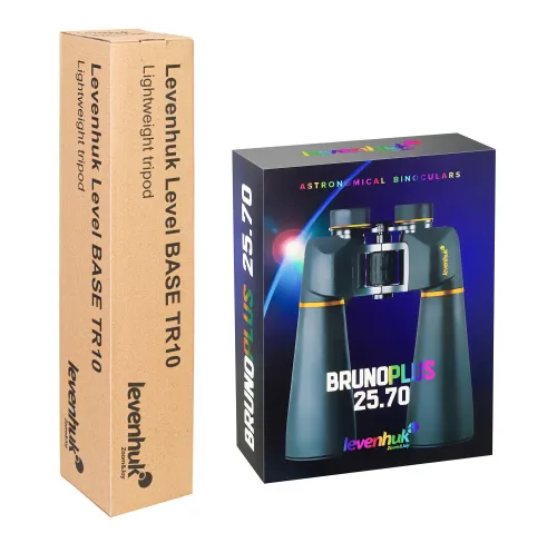 a fotón:  Levenhuk Bruno PLUS 25x70 kétszemes távcső és háromlábú állvány készlet ,  16