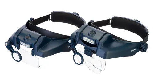 a képen:  Levenhuk Discovery Crafts DHR 20 fejre rögzíthető, tölthető nagyító,  2