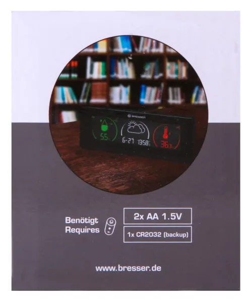 a képen:  Bresser Temeo Life színes kijelzős időjárás állomás, fekete,  13
