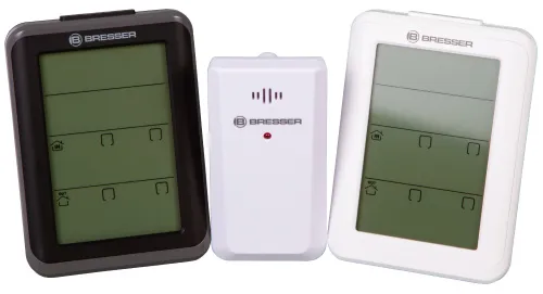 a fényképen:  Bresser MyClimate hő / higrométeróra, fehér,  2