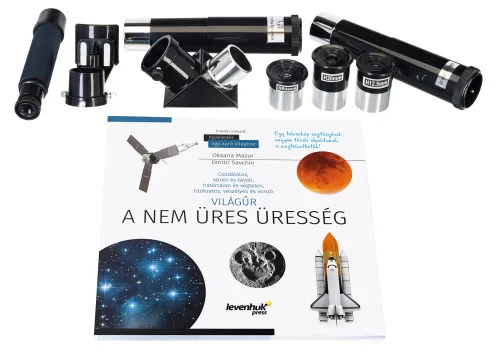 a fényképen:  Levenhuk Discovery Spark 707 AZ teleszkóp könyvvel,  3