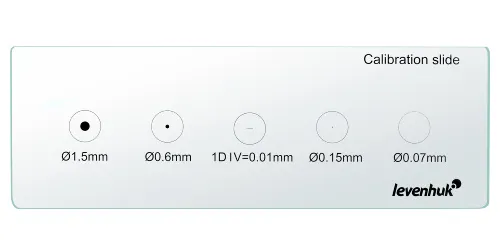 a képen:  Levenhuk MED X/Y kalibrációs tárgylemez,  3