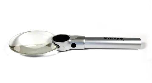 a képen:  Levenhuk Zeno 400 LED-es nagyító, 2/4x, 88/21 mm, fém,  5