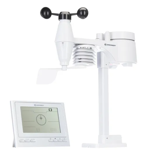 a fényképen:  Bresser 7 az 1-ben időjárás állomás, ezüst,  8