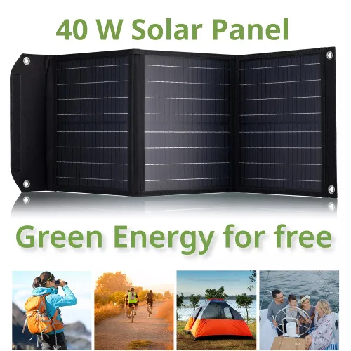 a képen:  Bresser 40 Wattos mobil napelemes töltő, USB-vel,  5