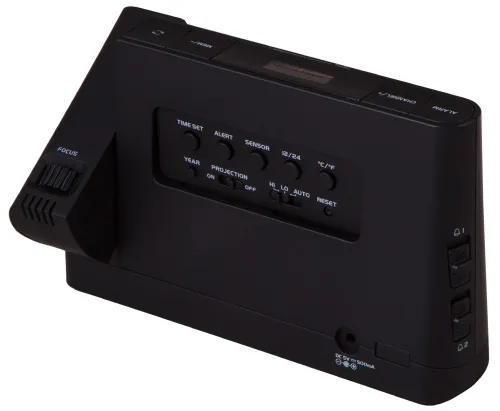 a fényképen:  Bresser színes kijelzős kivetítős óra, fekete,  6