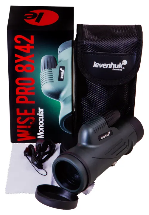 a fényképen:  Levenhuk Wise PRO 8x42 egyszemes távcső,  5