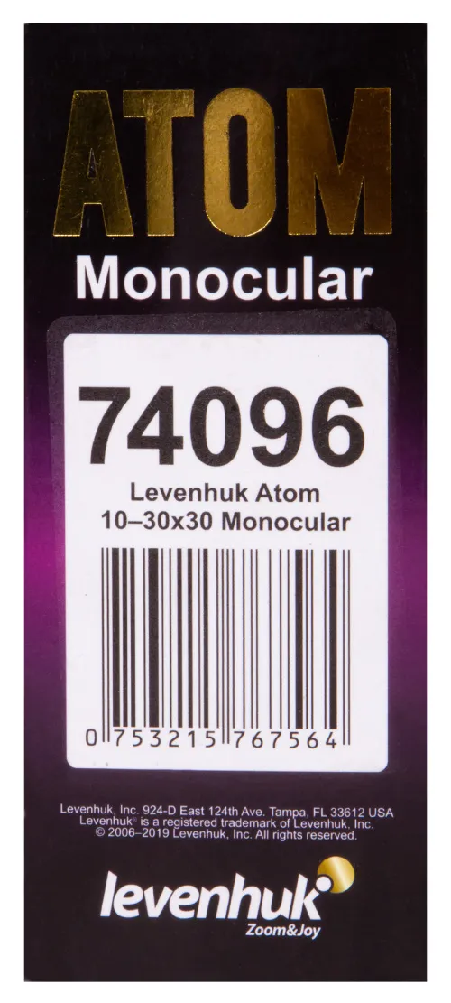 a képen:  Levenhuk Atom 10–30x30 egyszemes távcső,  14
