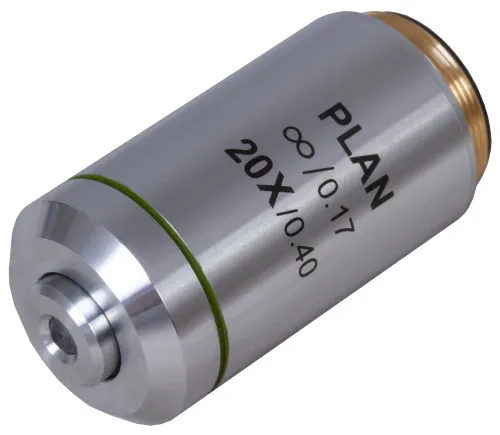 a fényképen:  Levenhuk MED 20x végtelen-plan-akromatikus objektív,  2