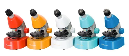 a fényképen:  Levenhuk Discovery Micro mikroszkóp és könyv,  2