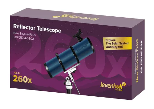 a fényképen:  Levenhuk New Skyline PLUS 130/650 AZ-EQA teleszkóp,  2