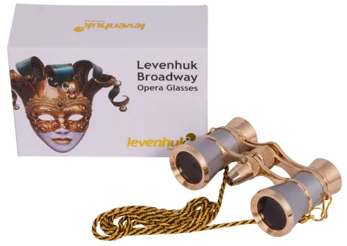 a fényképen:  Levenhuk Broadway 325F színházi látcső (LED-fénnyel és lánccal),  3
