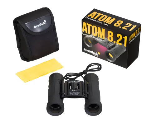 a fényképen:  Levenhuk Atom 8x21 kétszemes távcső,  2
