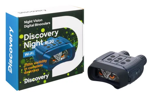 a fényképen:  Levenhuk Discovery Night BL20 digitális éjjellátó kétszemes távcső háromlábú állvánnyal,  3