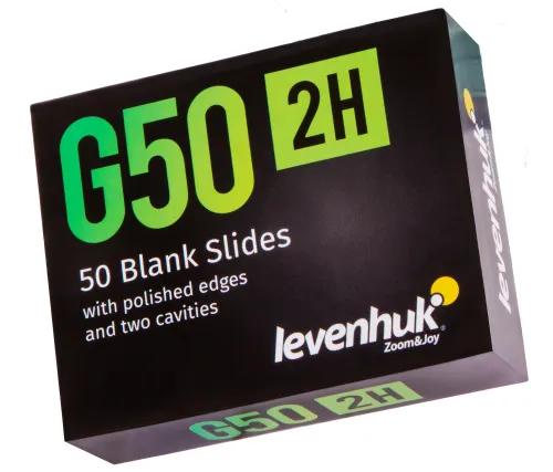 a képen:  Levenhuk G50 2H dupla üreges üres tárgylemez (50 darab),  7