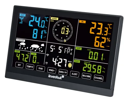 a képen:  Levenhuk Wezzer PLUS LP140 időjárás-állomás,  2